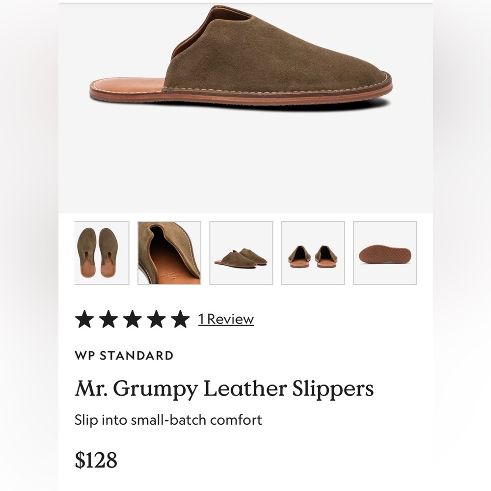 WP Standard Mr Grumpy slipper olive suede MXL - Picture 8 of 8